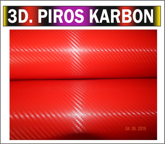3D piros karbon fólia